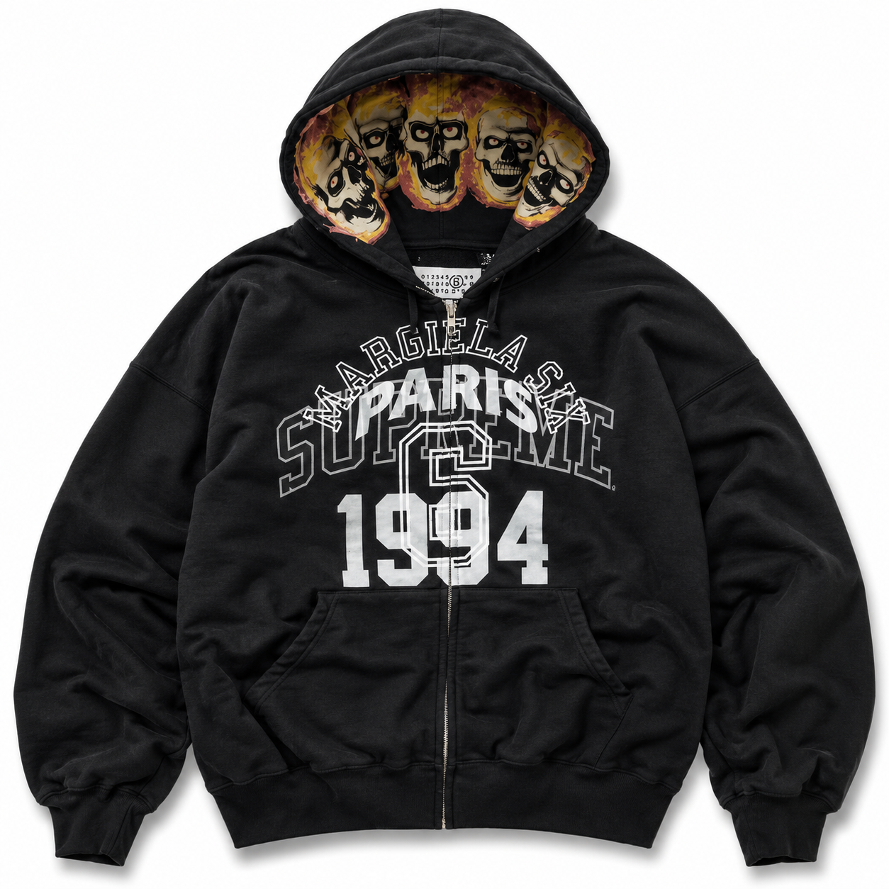 Supreme MM6 Maison Margiela Zip Up Hooded Sweatshirt