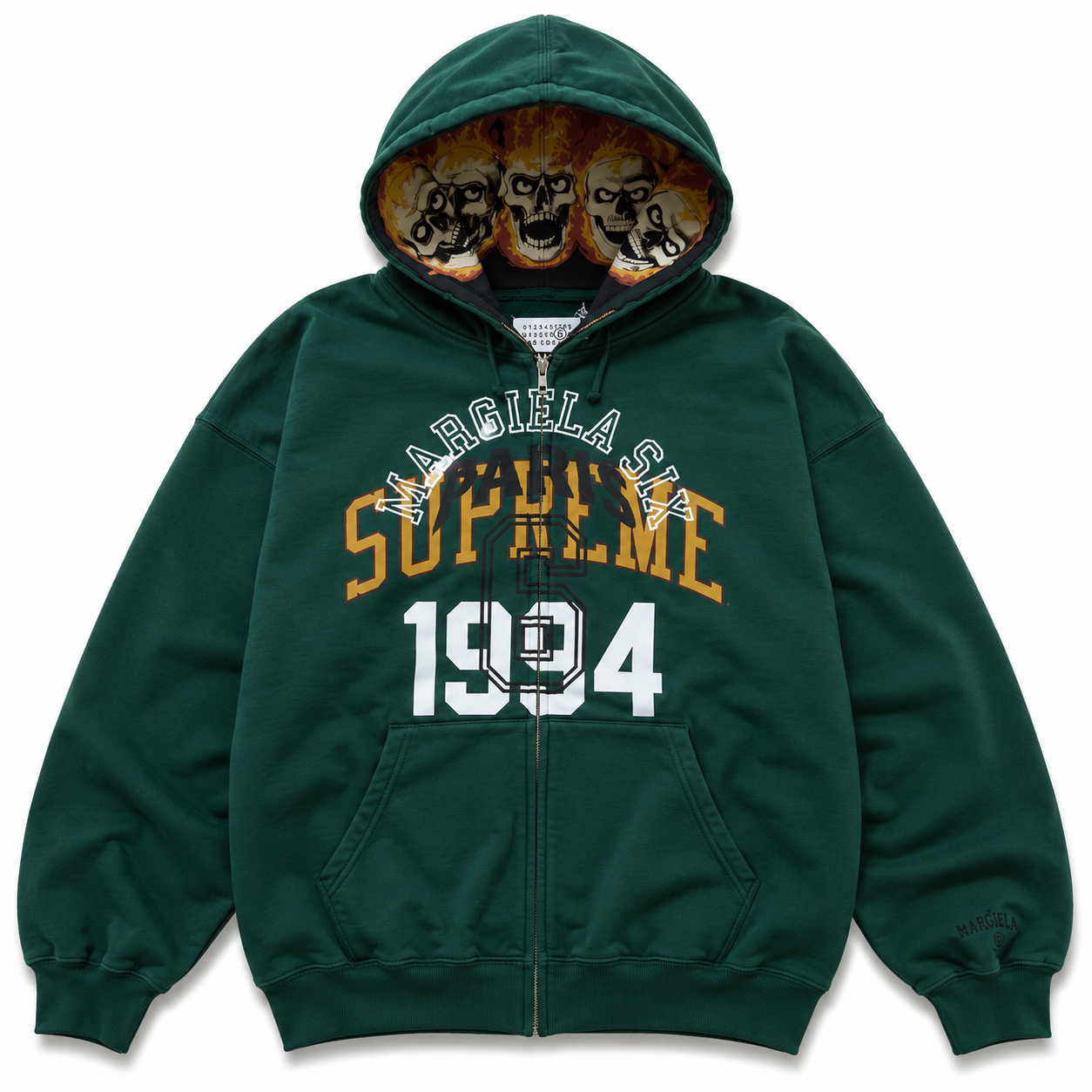 Supreme MM6 Maison Margiela Zip Up Hooded Sweatshirt