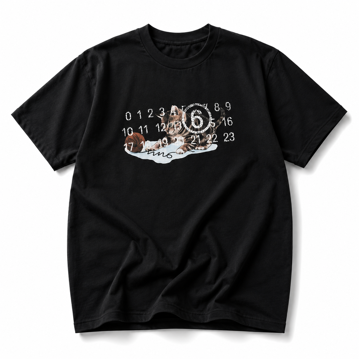MM6 Maison Margiela Logo And Cat Print T-Shirt