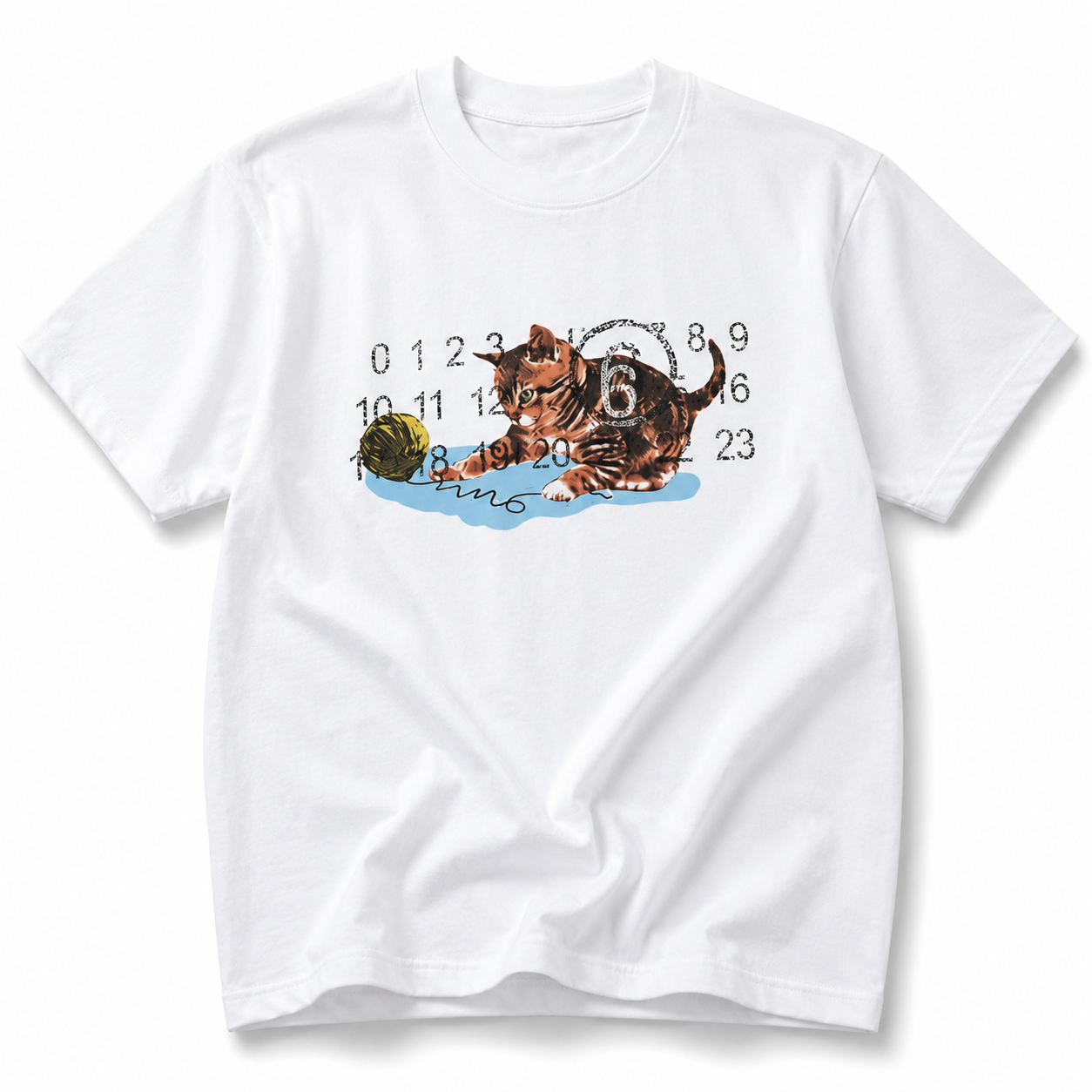 MM6 Maison Margiela Logo And Cat Print T-Shirt