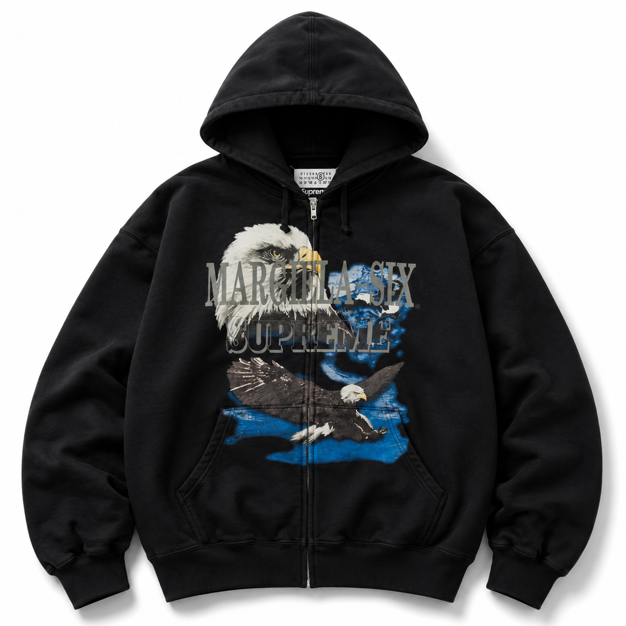 Supreme MM6 Maison Margiela Eagle Zip Up Hooded Sweatshirt